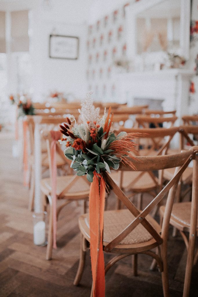 Dried flower wedding at Taypark House