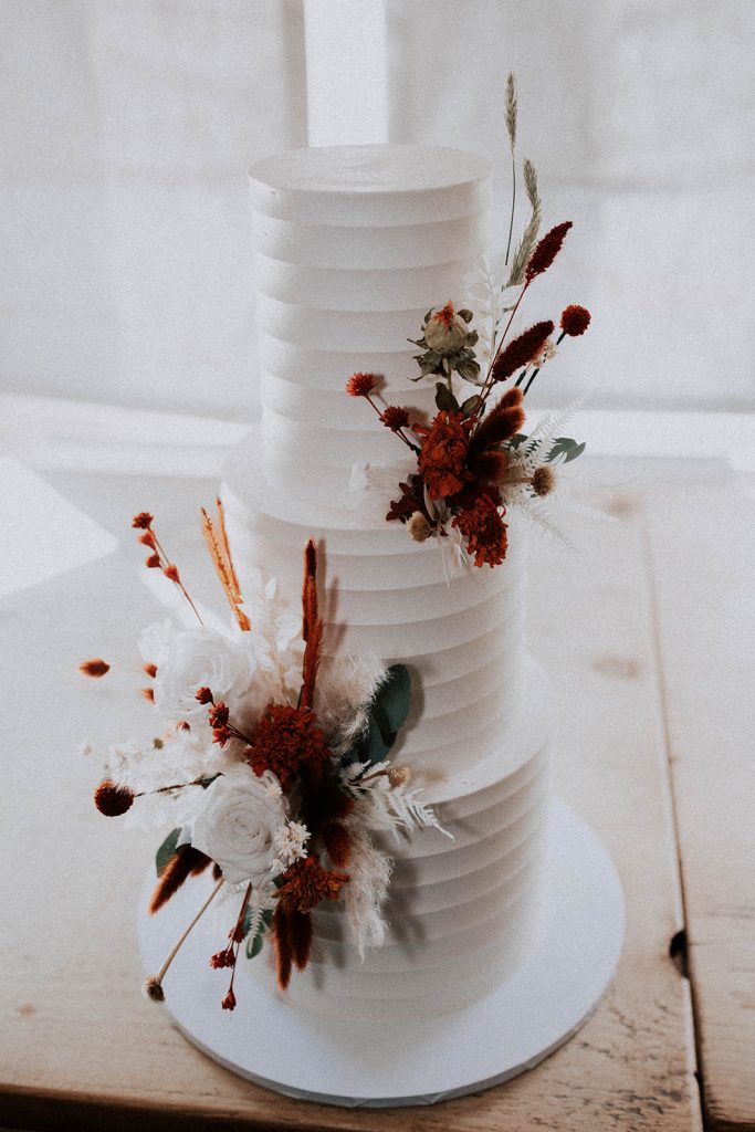 Dried flower wedding at Taypark House