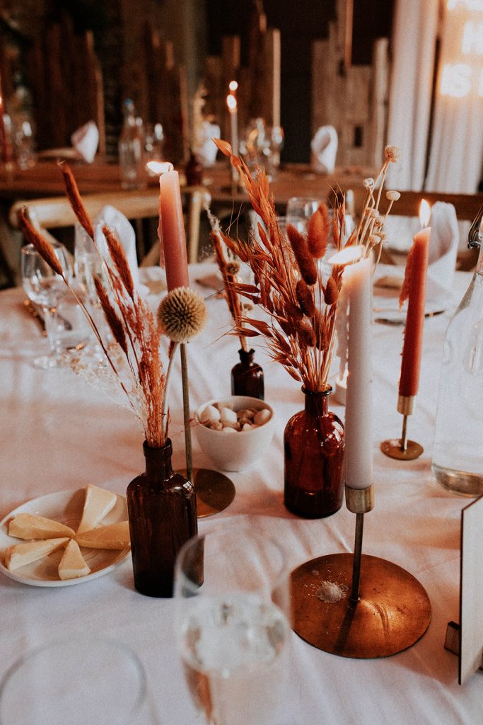 Dried flower wedding at Taypark House