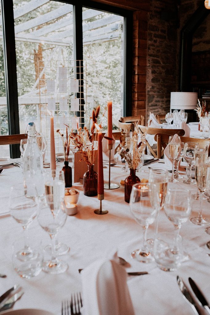 Dried flower wedding at Taypark House