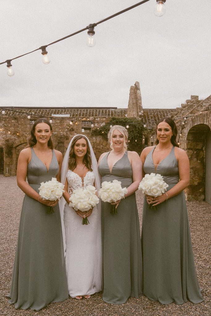 rose & gypsophlia wedding at The Cow Shed