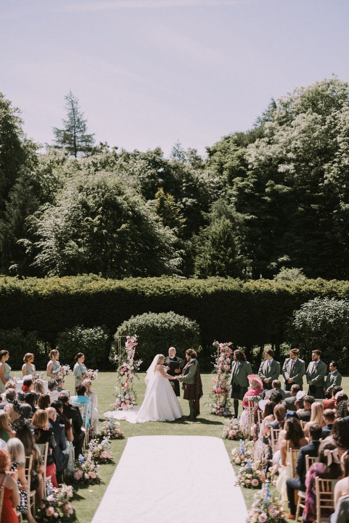 spring wedding at Balbirnie House