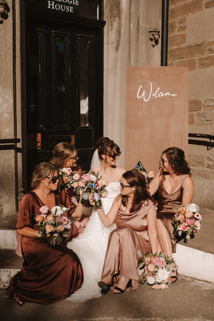 September wedding flowers at carlogie House