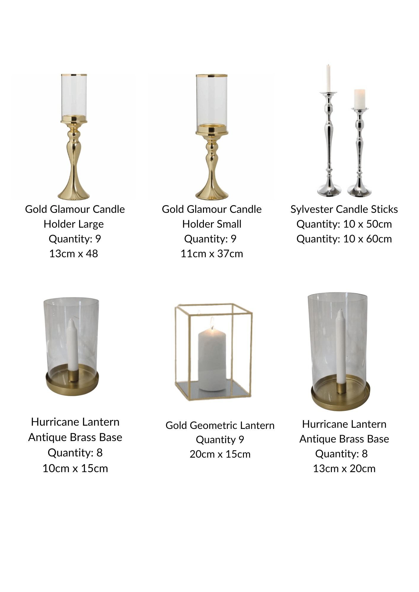 gold & brass candle holders gold and brass candle holders for hire