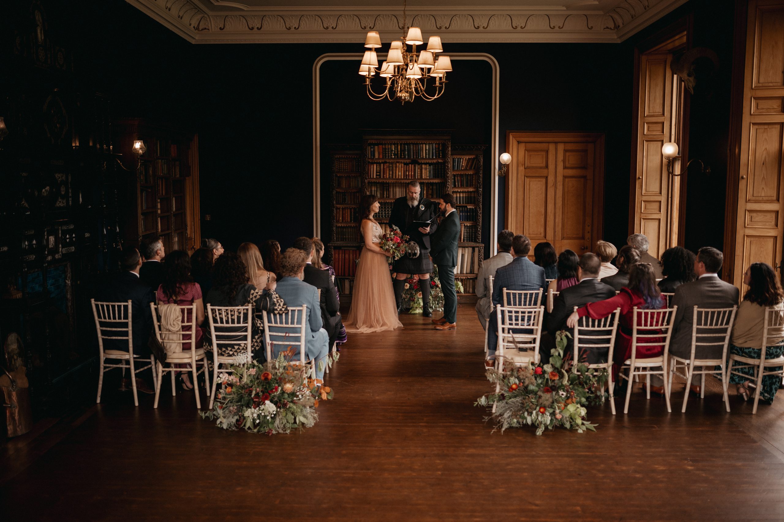 Custom Wedding Flowers. Wedding Flowers at Cambo House featuring flowers for the ceremony