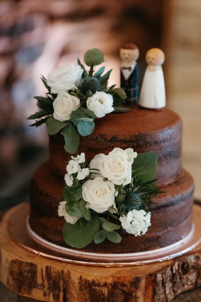 cake decorated with flowers