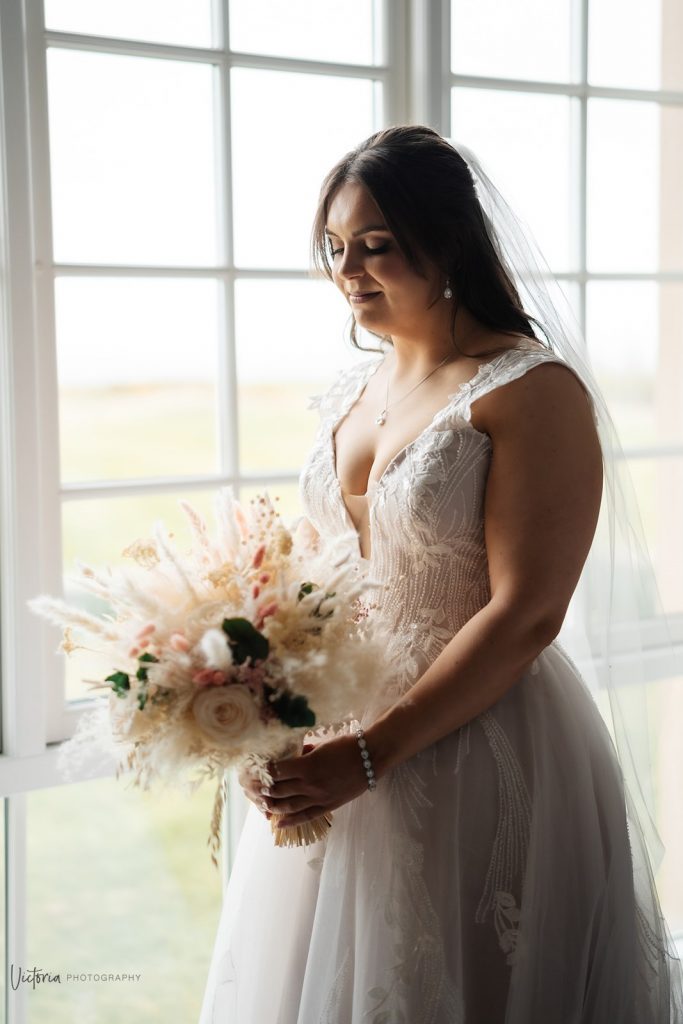 Dried flower wedding at Kinkell Byre