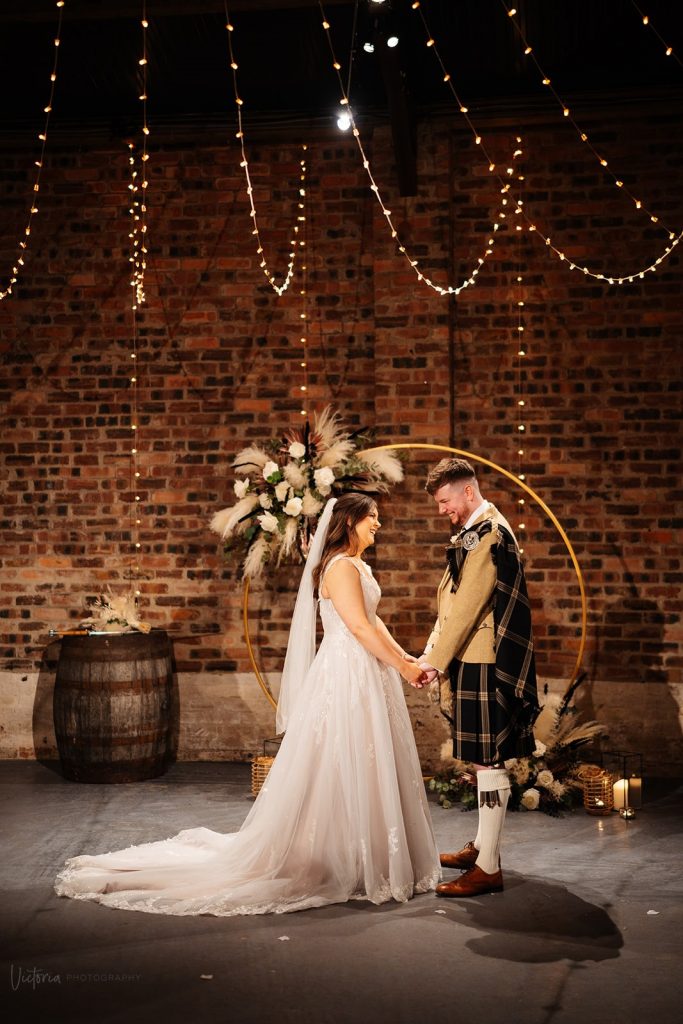 Dried flower wedding at Kinkell Byre