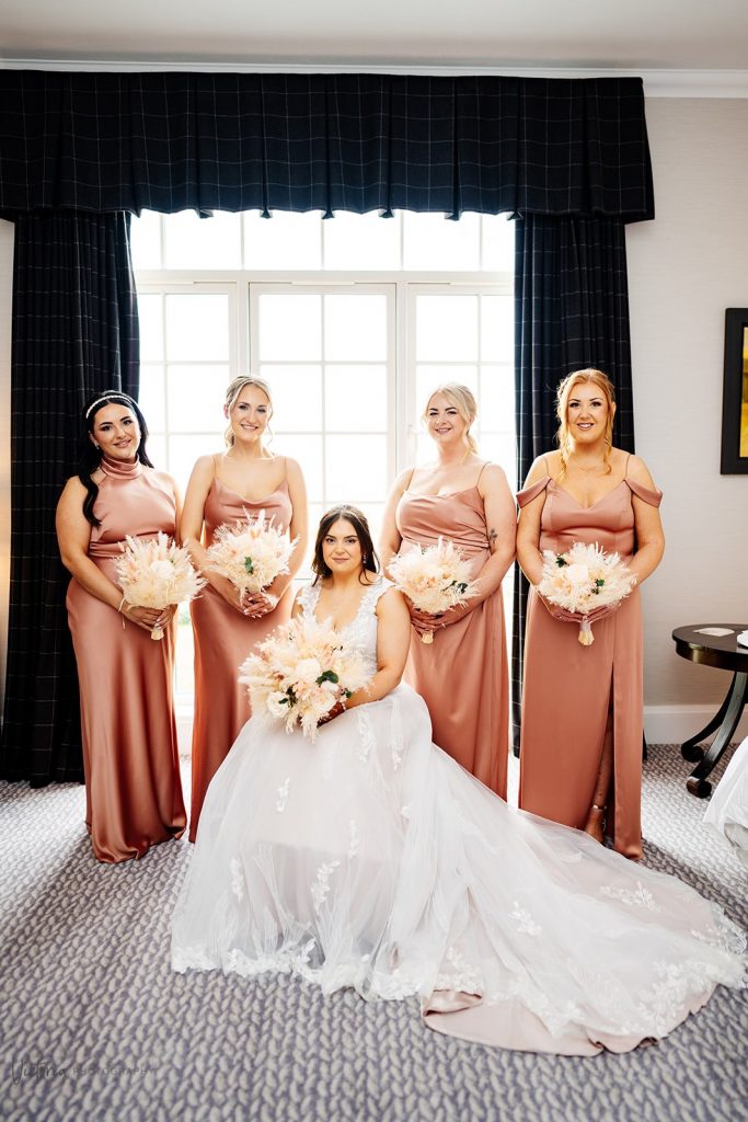 Dried flower wedding at Kinkell Byre