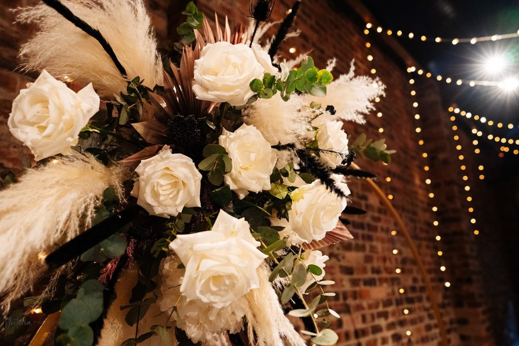 Dried flower wedding at Kinkell Byre