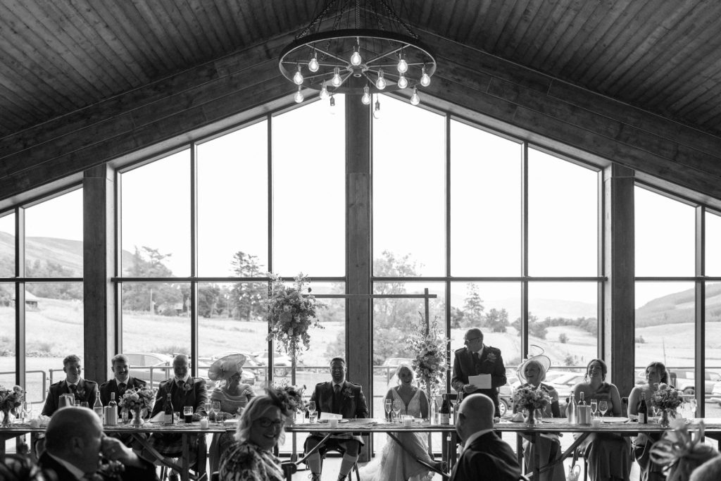 top table at Glen Clova barn