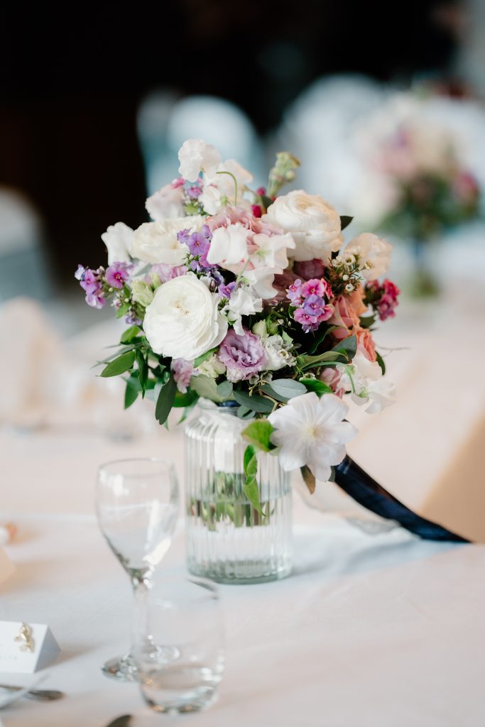 invercarse-hotel-dundee-wedding-fraoch-floral-design 16 - Fraoch Floral Design Dundee wedding. A wedding at the Invercarse Hotel. Brides bouquet in vase